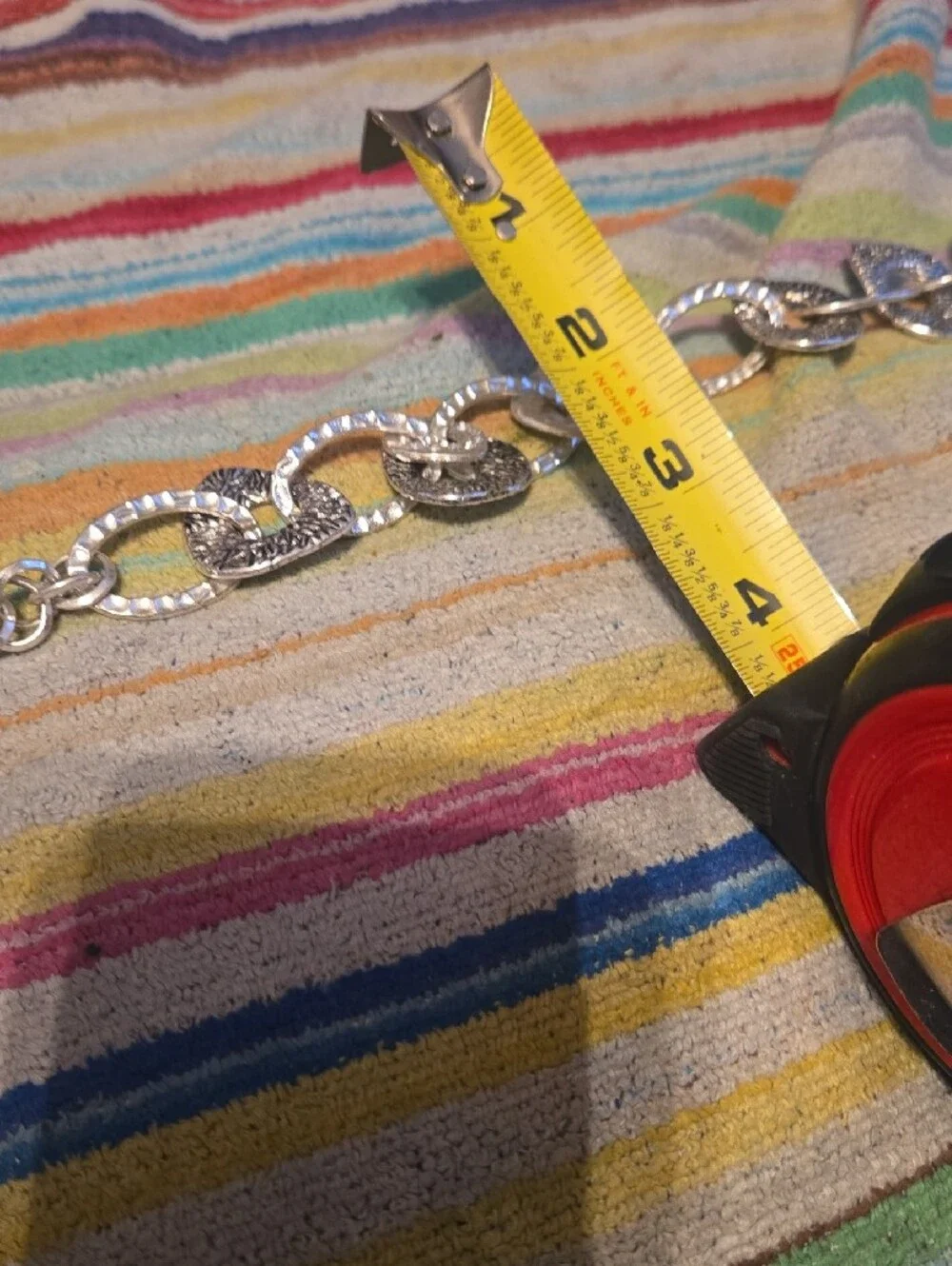 Chico's Silver Linked Chain Belt